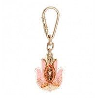 Pink Hamsa Hand Key Chain